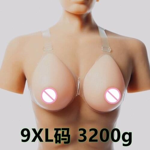 3200g/pair H Cup Beige red nipple silicone breast forms for crossdresser silicone Bust Boobs fake breast transgender vagina