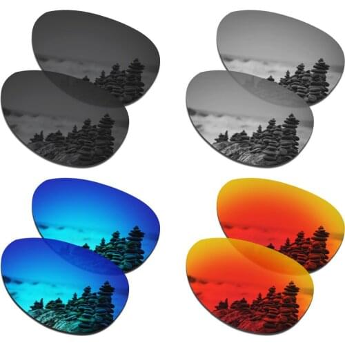 SmartVLT 4 Pairs Polarized Sunglasses Replacement Lenses for Oakley Elmont L - 4 Colors