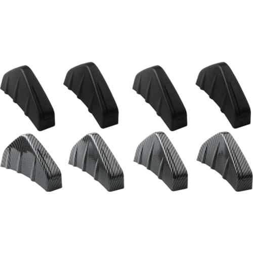 4pcs/set Fin Shark Universal Car Rear Bumper Spoiler Mini Car Rear Diffuser Add-On Screw Installation Auto Body Kit Carbon Fiber
