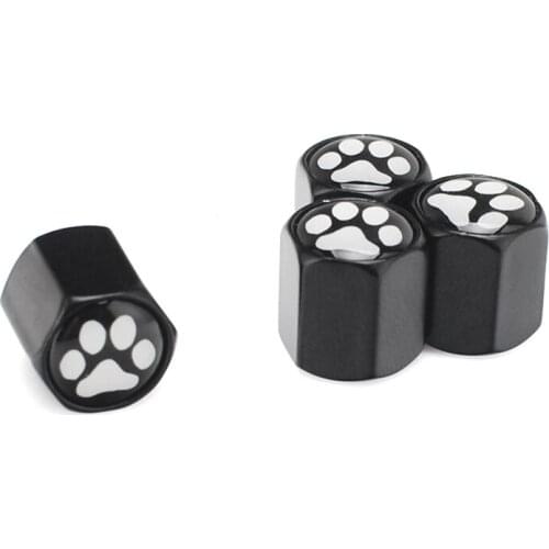 4pcs Creative Cat Paw Print Car Tire Valve Caps Car Bike Motorcycle Wheel Tyre Air Covered Car Bike Accessorires