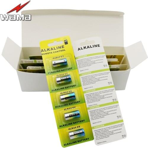 40pcs/8pack Wama 4LR44 6V Dry Alkaline Battery Cells Car Remote New Toys Calculator 28A 4AG13 544 L1325 4A76 Battery Drop ship