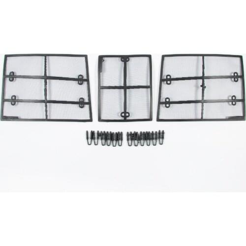 Wtfs Stainless Steel ABS Insect Grille Mesh Grill Inserts Insect Net Insect-Proof Net for Toyota Prado 2011-2013 [QP1177]