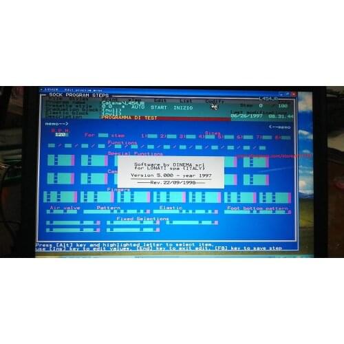 Lonati Goal 400 L454JR Socks Machine Use Software Verison 5.000 With Usb Hardlock Key