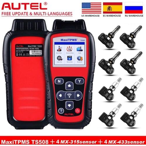 Autel MaxiTPMS TS508k TPMS Car Diagnostic Tool Check TPMS System Health Condition Program MX-sensors and Conduct TPMS Relearn