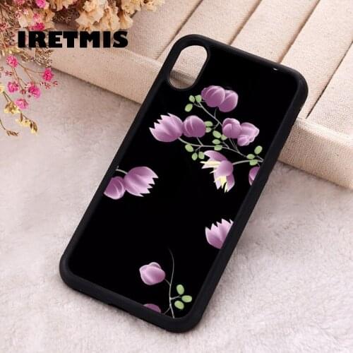 Iretmis 5 5S SE 2020 phone cover cases for iphone 6 6S 7 8 Plus X Xs Max XR 12 MINI Pro Soft Silicone TPU Cherry blossoms