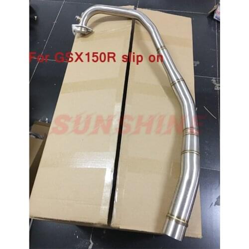 For Suzuki GSX150R GSX-R150 GSXR150 Motorcycle Exhaust Front Pipe Motorcross Slip on Modify Full Systems Stainless Steel GSXR125