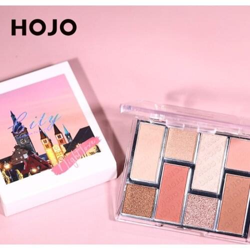 City Glamour Scenery 8-color Eyeshadow Palette Waterproof Sweat-proof Not Smudge Shiny Matte Glitter Pigment Eye Shadow TSLM1