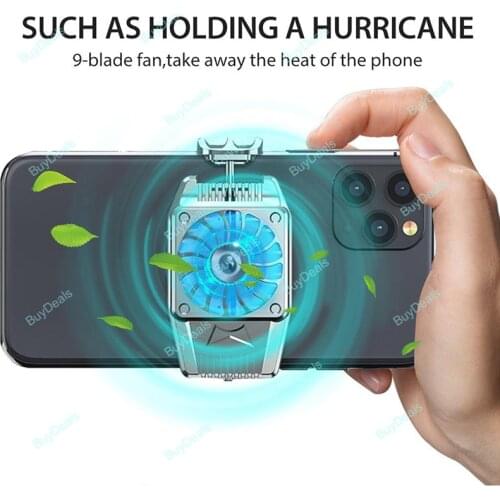 H15 Mobile Cooling Pad Phone Holder Game Handle Mini Cooler Fan for Smartphone Games Radiator