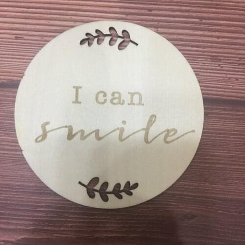 Hot new 14pcs wooden signs with sayings birth announcement baby milestone cards 14pcs