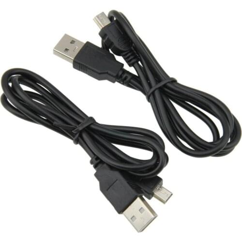 Black 1M USB 2.0 A to Mini B 5Pin Male Data Charger Cable Charging Line For MP3 MP4 GPS Camera