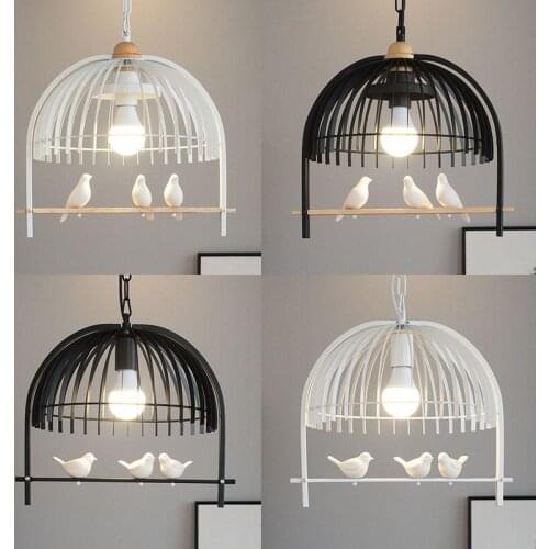 Nordic birdcage restaurant creative personality corridor bar desk bedroom study Bird Iron Chandelier