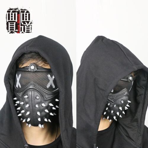 Watch Dogs 2 Cosplay Mask Dedsec Aiden Pearce Wrench Helmet Eyepatch Face Muffle Cosplay Prop