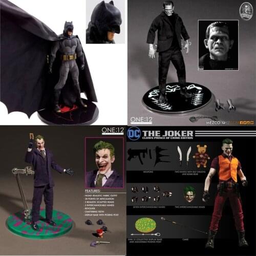 Mezco One:12 Bruce Wayne Joker Green Arrow Mary Shelleys Frankenstein Action Figure Shazam Collectible Model Toy Gifts