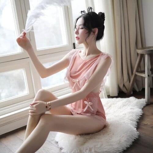 Lolita Cute Pink Ruffle Maid Outfit Japanese Girl Cosplay Sexy Costumes Daily Apron Uniform Skirt Set Kawaii Nightdress