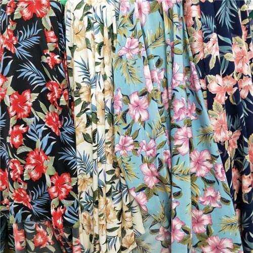 Fashion Fabric Impermeable Banana Leaf Tropical Rain Forest Printed Fabric Shirt Home Holiday Dress Hanging Down African Print