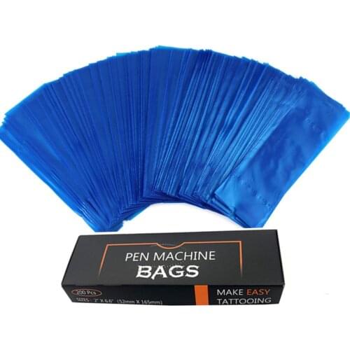 200pcs/box Disposable Cartridge Tattoo Machine Pen Type Covers Bag Protect The Tattoo Pen Supply