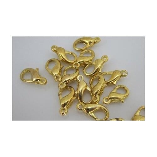 Wholesale 1000Pcs/lots gold Plated Metal Lobster Clasps 10MM