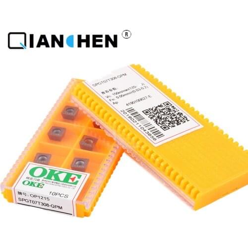 Original quality OKE 10pcs/lot high precision high performance high strength CNC SPGT07T308-QPM OP1215 industry carbide inserts
