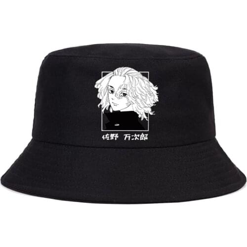 Japanese Anime Tokyo Revengers Summer Hat Women Men Panama Bucket hat The Design Flat Visor Harajuku Kawaii Fisherman Hat