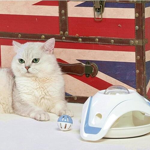 Pet puzzle cat toy missed food interactive fun toy 360 degree rotating bell ball