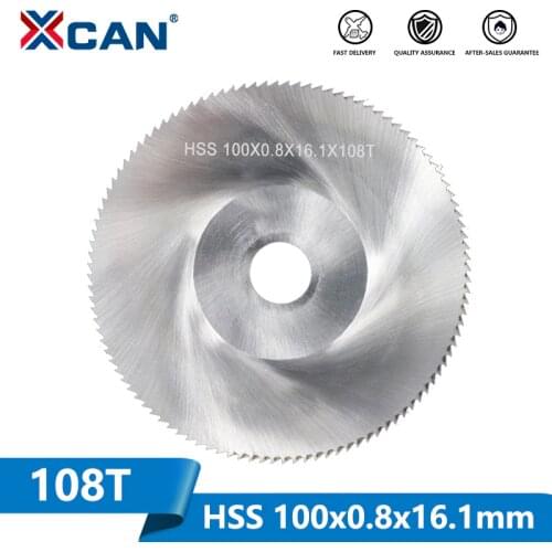 XCAN 1 Piece Diameter 100mm Teeth 108 Z High Speed Steel Saw Blade Woodworking Saw Blade Metal Cutting Slitting Saw Blade