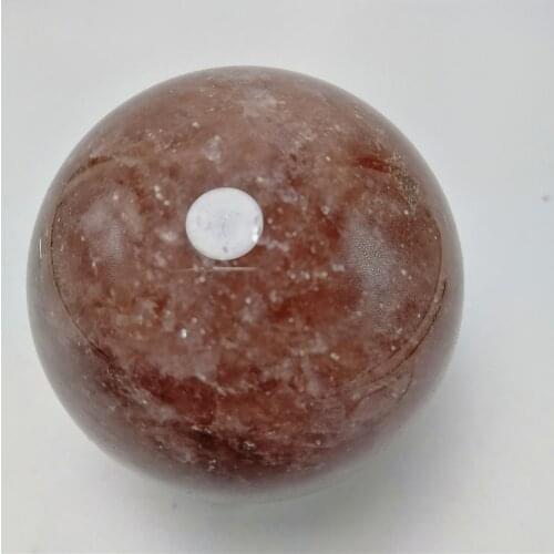 1pc 4.5-5.5cm New arrivals gemstone natural decorative strawberry quartz crystal sphere ball for Healing Reiki