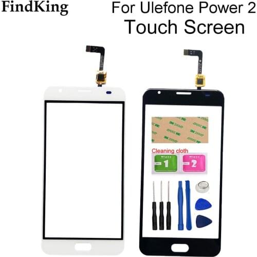 5.5'' Mobile Phone Touch Screen Panel For Ulefone Power 2 Touch Screen Glass Digitizer Panel Lens Sensor Adhesive
