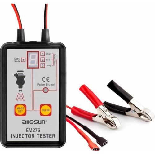 Fuel Injector Tester Analyzer 4 Pulse Modes Fuel Injector Stuck leaking or Burnt-out Diagnostic Tool EM276