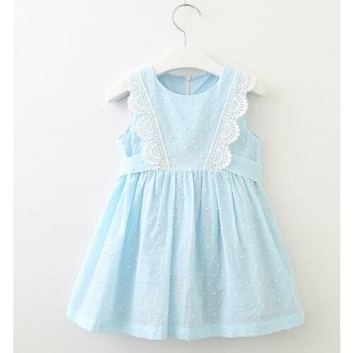 Girls Dresses clothes New Summer Brand Kids Sleeveless Design for Baby Girls 3-7 Years Lace Princess Dress children clothes