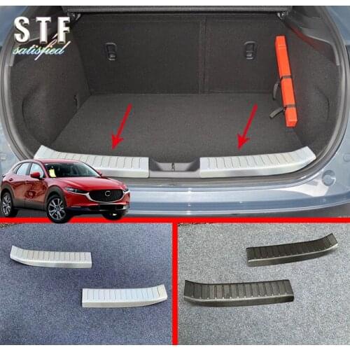 Stainless Steel Interior Rear Bumper Protectio Trunk Sill Decorative Plate Pedal For Mazda Cx-30 Cx30 2020 2021