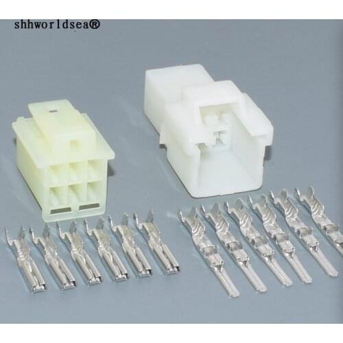 Worldgolden 2.3mm 6 Pin 6090-1218 6090-1149 Male And Female Electrical Motorcycle Cable Harness Connector With Terminals