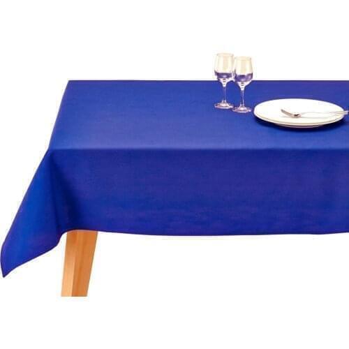 Zeren Home Flat Parlament Blue Color Carefree Table Cloth 170x450 cm