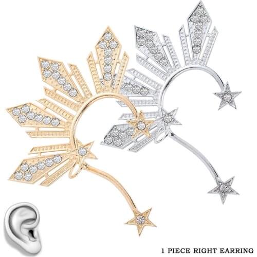 1 Pcs Big Ear Cuff Wrap Earring Punk Non piercing Clip Earring Women Girls Dance Costume Vintage Charming Jewelry Accessories