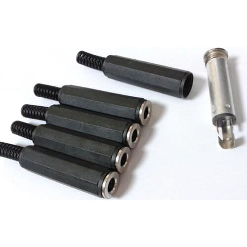 100pcs 1/4" STEREO FEMALE TS Jack Plug 6.3mm Stereo Solder connector