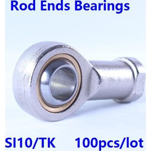 100pcs/lot SI10/TK 10mm Internal Thread Metric Rod End Joint ball Bearing Female Right /Left Hand Fish Eye