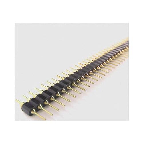 10x 2.54mm Male 40 Pin Round Header Strip Gold Plated