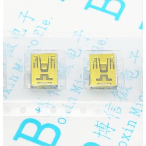 150pcs Taping Chip Mini 5P USB 5p female seat mini-USB socket MP3 data port charging dock