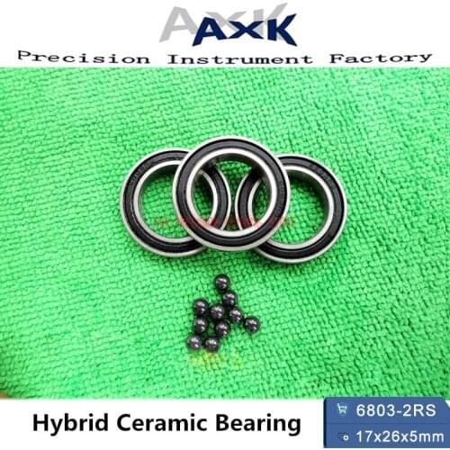 2021 Limited 6803 Hybrid Ceramic Bearing 17x26x5 Mm Abec-1 ( 1 Pc ) Bicycle Bottom Brackets & Spares 6803rs Si3n4 Ball Bearings
