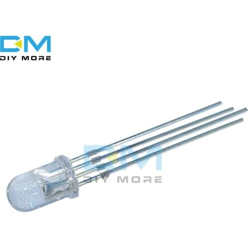 50PCS Multicolor 4pin 5mm RGB Led Diode Light Lamp diffused Tricolor Round Common Anode LED 5 mm Light Emitting Diode