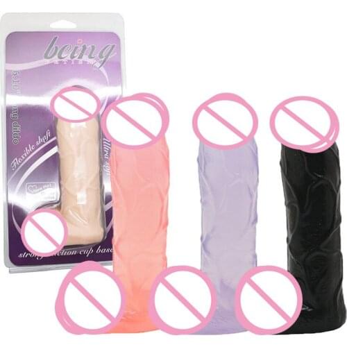 6.1 Inch Colorful Realistic Wrapper Dildo Fat Man Dong Dildo for Women, Erotic Sexy Penis Adult Sex Products