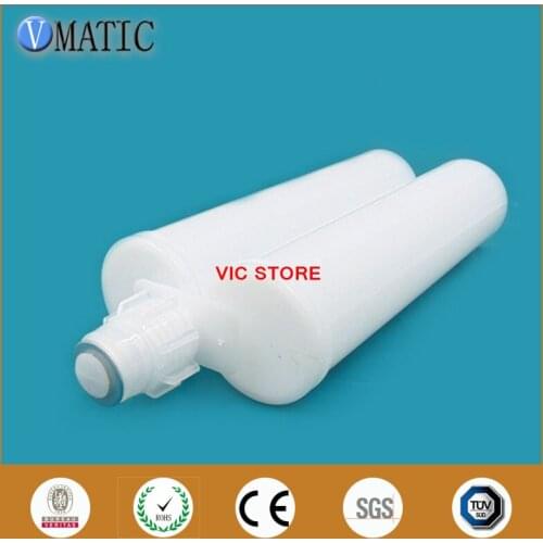 Free Shipping 400ml /cc Dual Epoxy Cartridge 1:1 W/ Pistons Cap And 1 Piece Of Static Mixer Nozzle Mc10-18