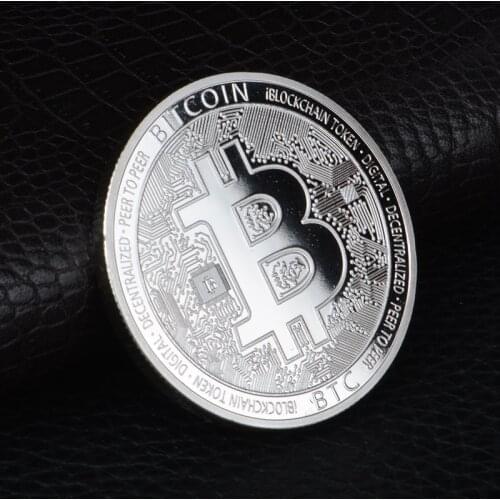 Bitcoin Stock Pattern Design Gold Plated Physical Collection Of Commemorative Coins