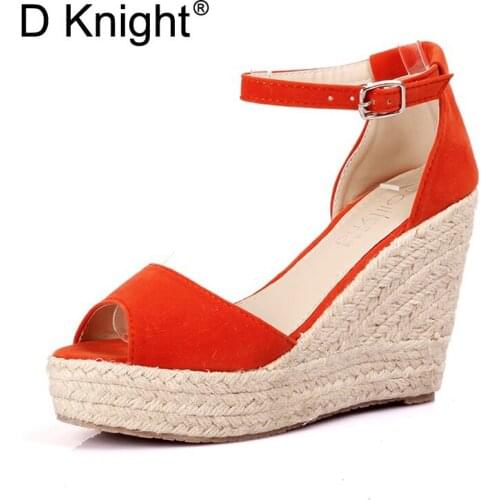 Summer Bohemia Platform Wedges Sandals Big Size 32-44 White PU Leather Wedges High Heels Flip Flops Sandalias Plataforma Blancas