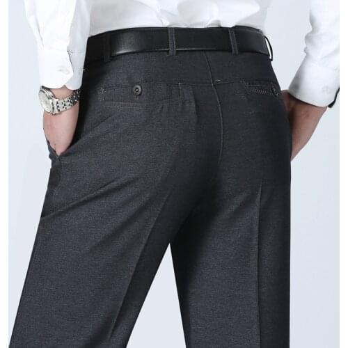MRMT 2021 Brand Mens Trousers Straight Tube Big Size Men Trousers Middle-aged Casual Pants Thin Loose Man Trouser Pant for Male