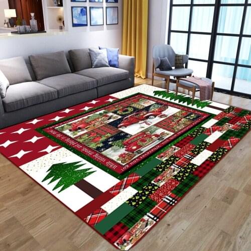 Christmas Tree Carpet And Rug For Bedroom Living Room Kids non-slip play area Rug Large For Kitchen Bathroom door Mat Home Decor