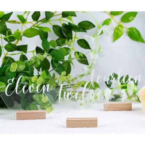 Geometric Table Numbers,Modern Table Decorate,Personalized Hexagon Acrylic Wedding Table Number,Geometric Wedding Table Signs