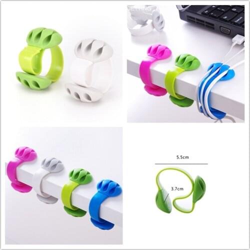 JETTING Wire Cord Cable Tidy Holder Drop Clips Organizer Line Fixer Winder Mobile phone computer line desk Organizer 5.5*3.7cm