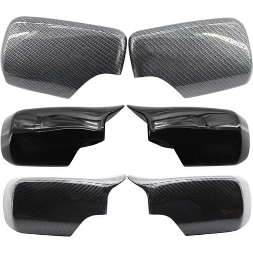 1pair Rear View Side Mirror Cover Carbon Style Car Accessories for BMW E46 3 Series 1998-2005