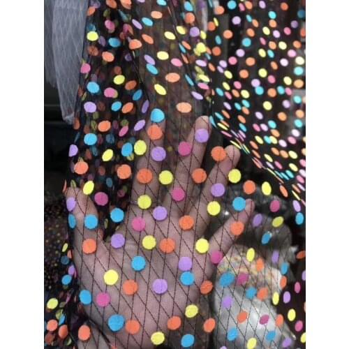 Fashion embroidered net tulle mesh lace SYJ-9427 with sequins nice looking for wedding/evening dress