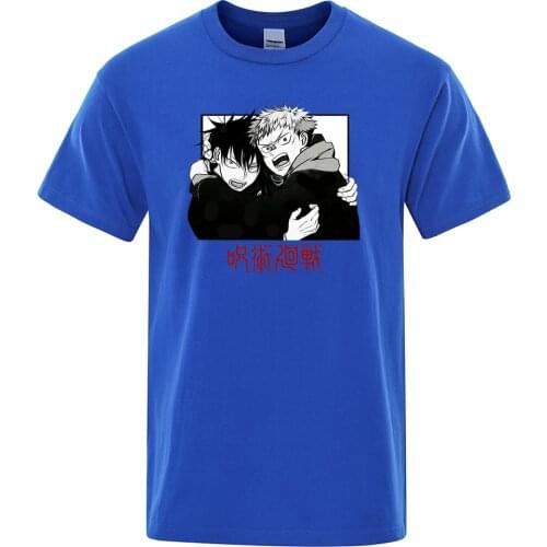 Gojo Satoru Anime Jujutsu Kaisen Printed T Shirt Men Retro O-Neck Tshirts Summer Fashion Casual Tee Creative S-Xxxl Male Tshirt